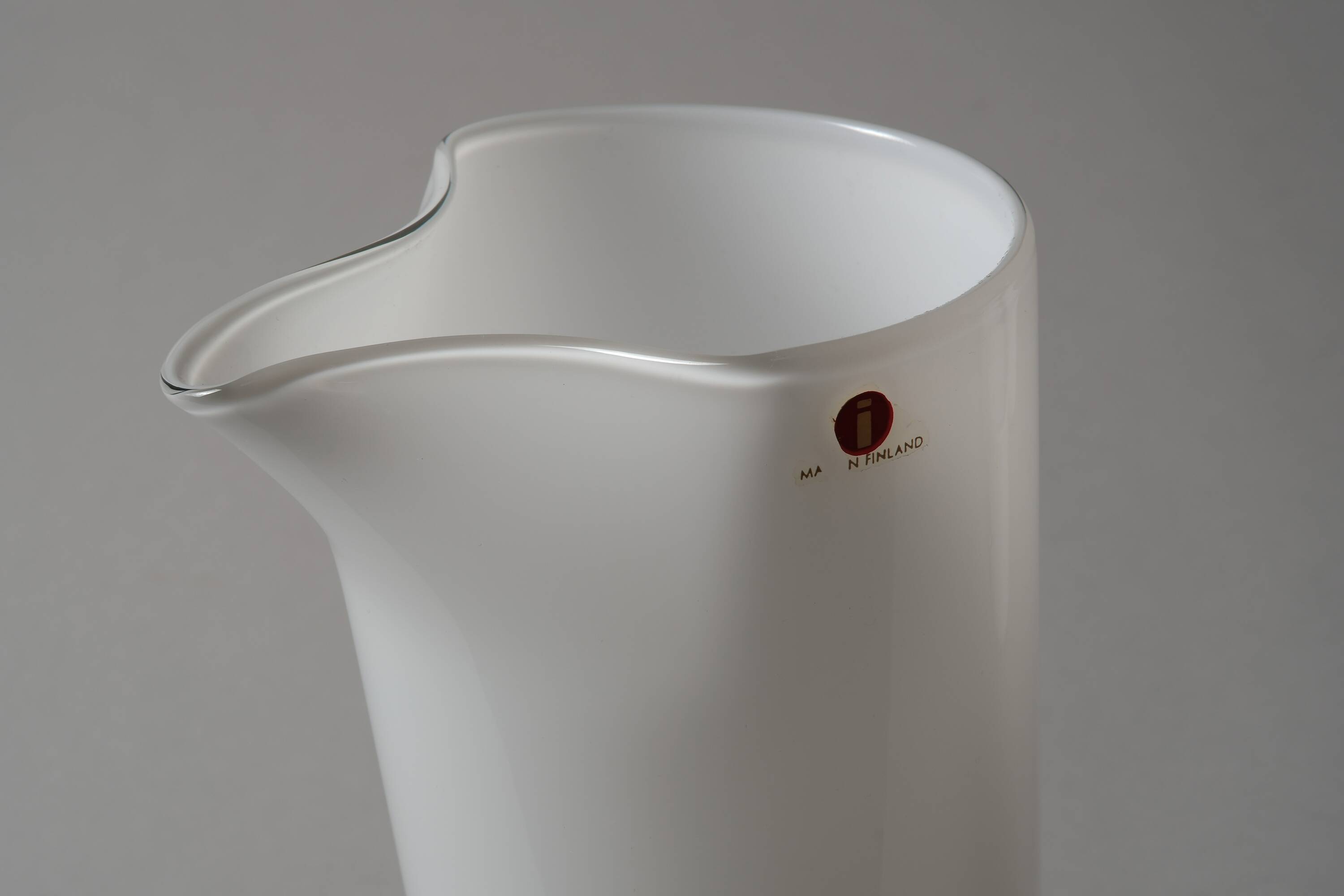 Iittala I-Lasi verre opalin blanc, Timo Sarpaneva, Finlande, années 1960