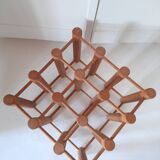 Vintage beech wine rack bottle holder