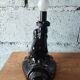 Vintage black ceramic lamp – Reclining clown – Made in Holland