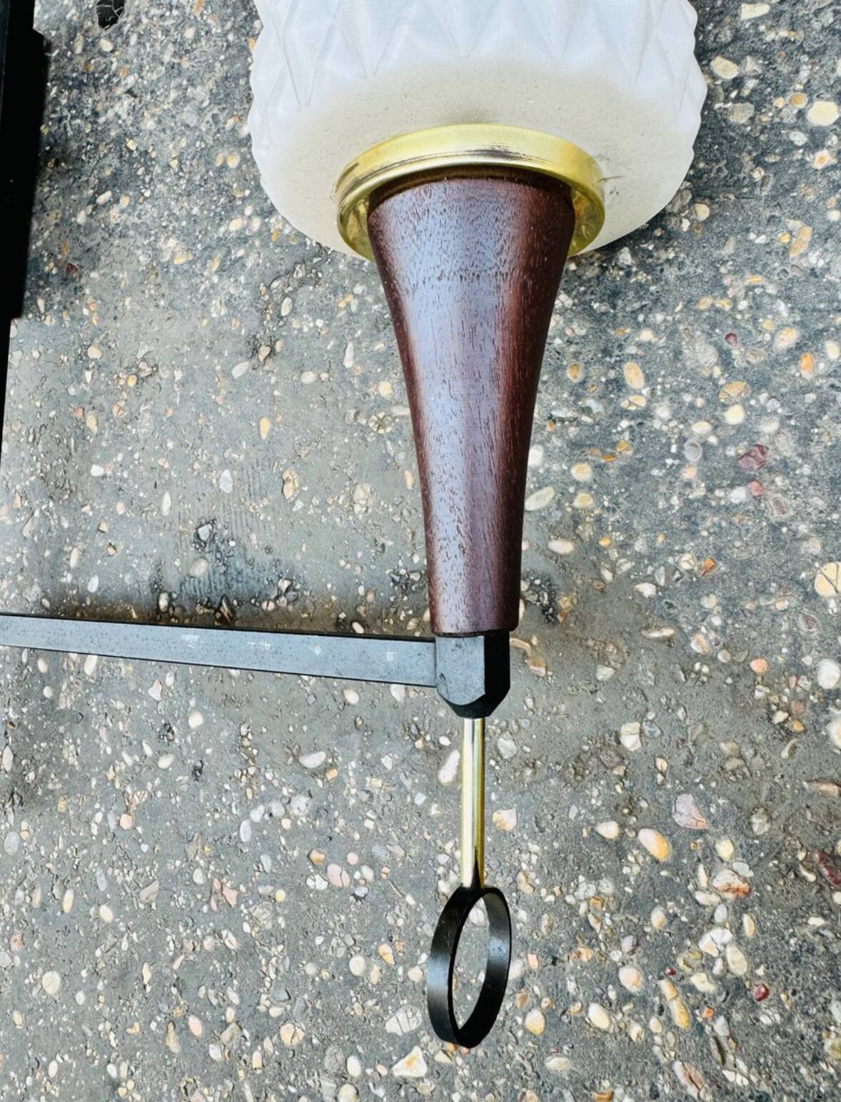 Lampe de pare-chocs en verre, années 60