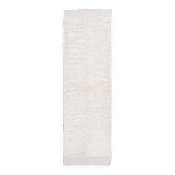2x7 Neutral White Handmade Moroccan Runnner Rug, 66x216Cm