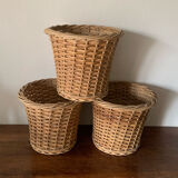 Wicker pot cover set
