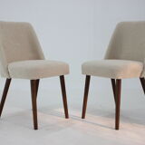 1960s pair of side chairs in bouclé