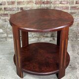 Art Deco side table / pedestal table in Rio rosewood