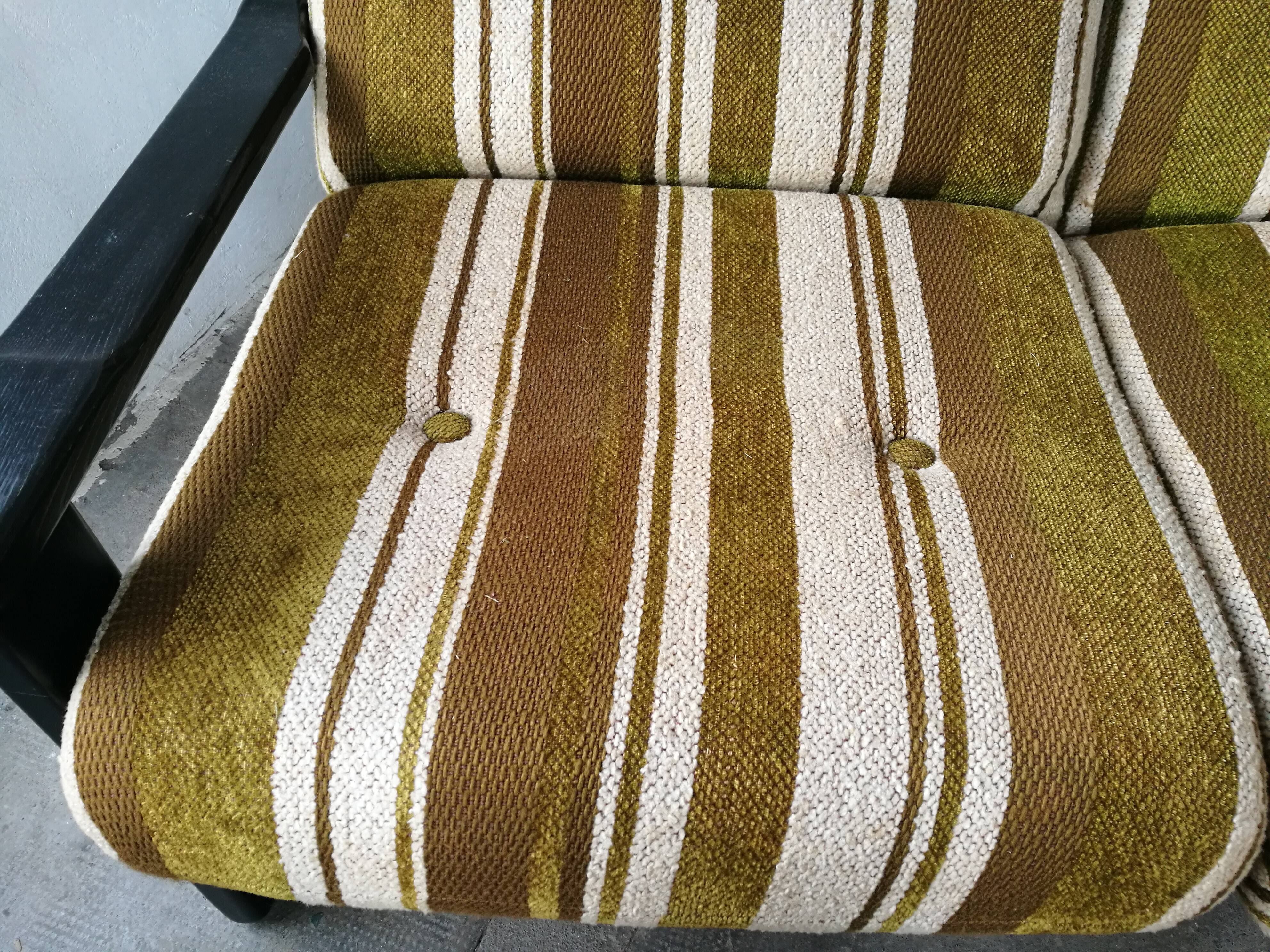 3-seater vintage velvet sofa 1970/1980