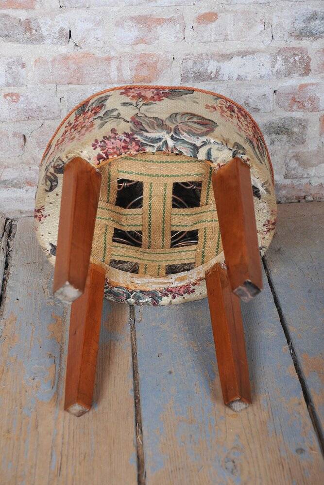 Art Deco Beech Stool, Czech, 1930s
