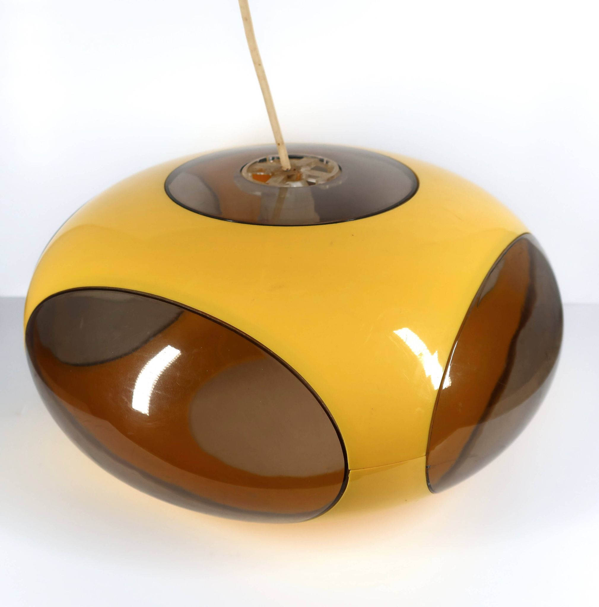Suspension UFO Space Age yellow by Luigi Colani for Massiv, Belgium, 1970