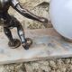 Art deco lamp in footballer marble