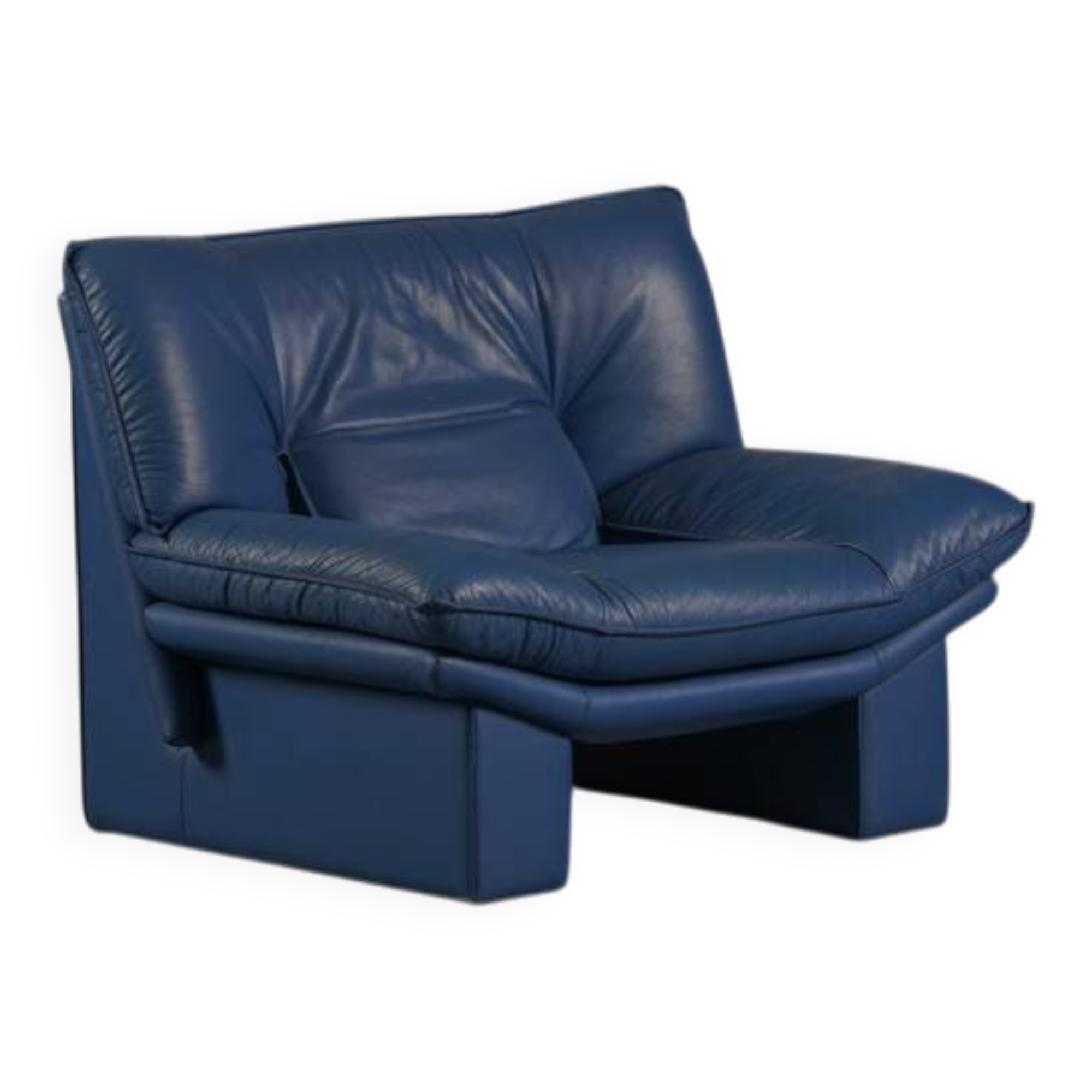 Nicoletti Salotti post-modern leather armchair, Italy 1980s