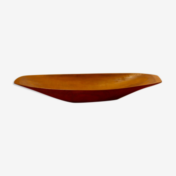 Carved teak bowl by Stig Sandqvist, Sweden