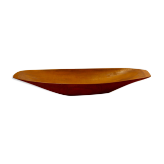 Carved teak bowl by Stig Sandqvist, Sweden