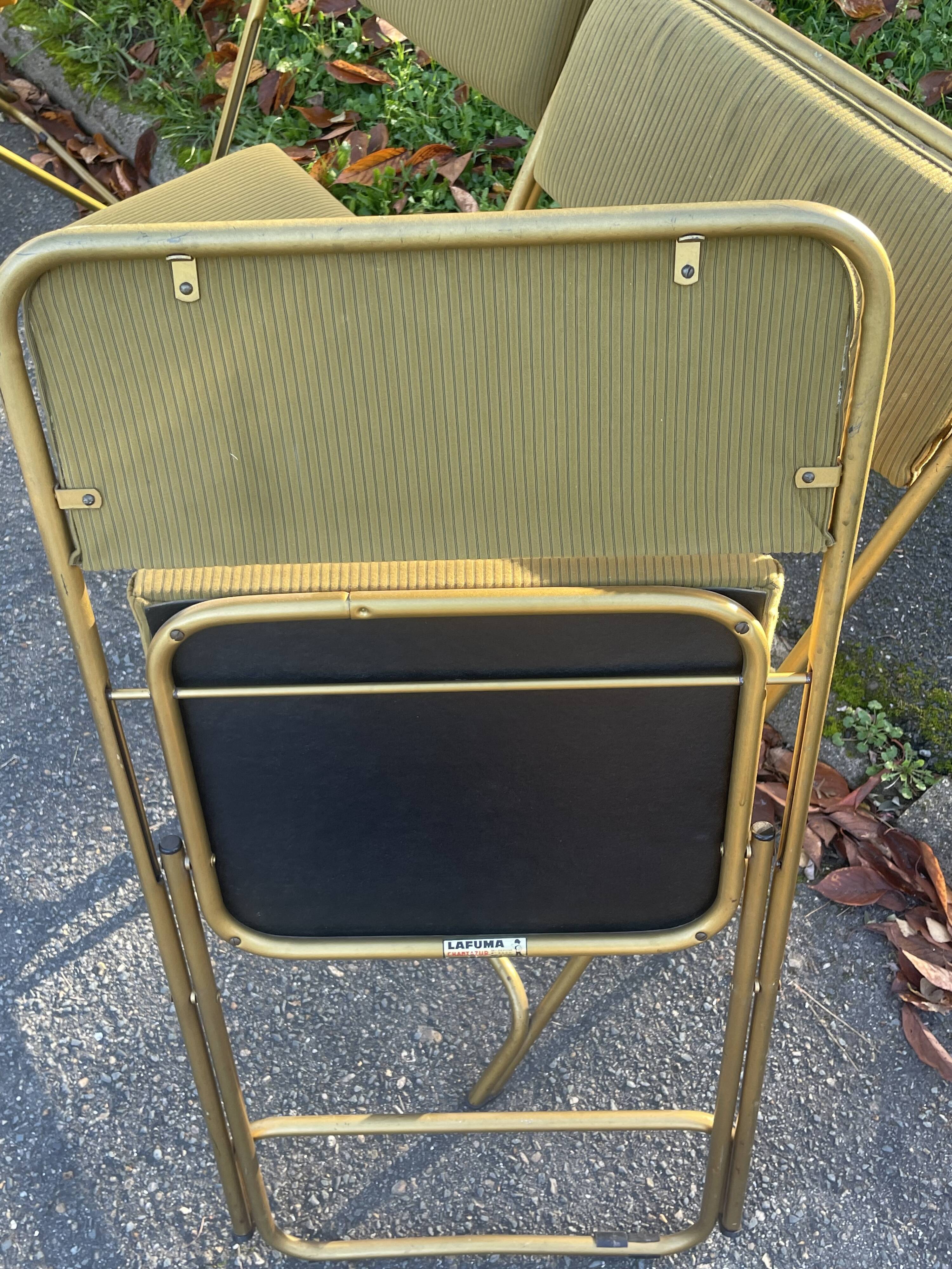 Trio of Lafuma Chantazur folding chairs