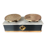 Grocer's scale in wood and marble "Béranger"