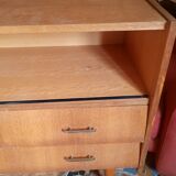 Showcase cabinet chest of drawers spindle foot