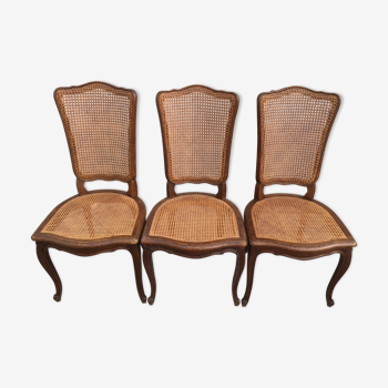 Set of 3 chairs canned
