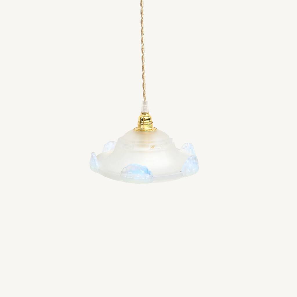 Lampe baladeuse Art déco en verre iridescent