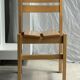 Vintage pine chair, old ski resort furniture