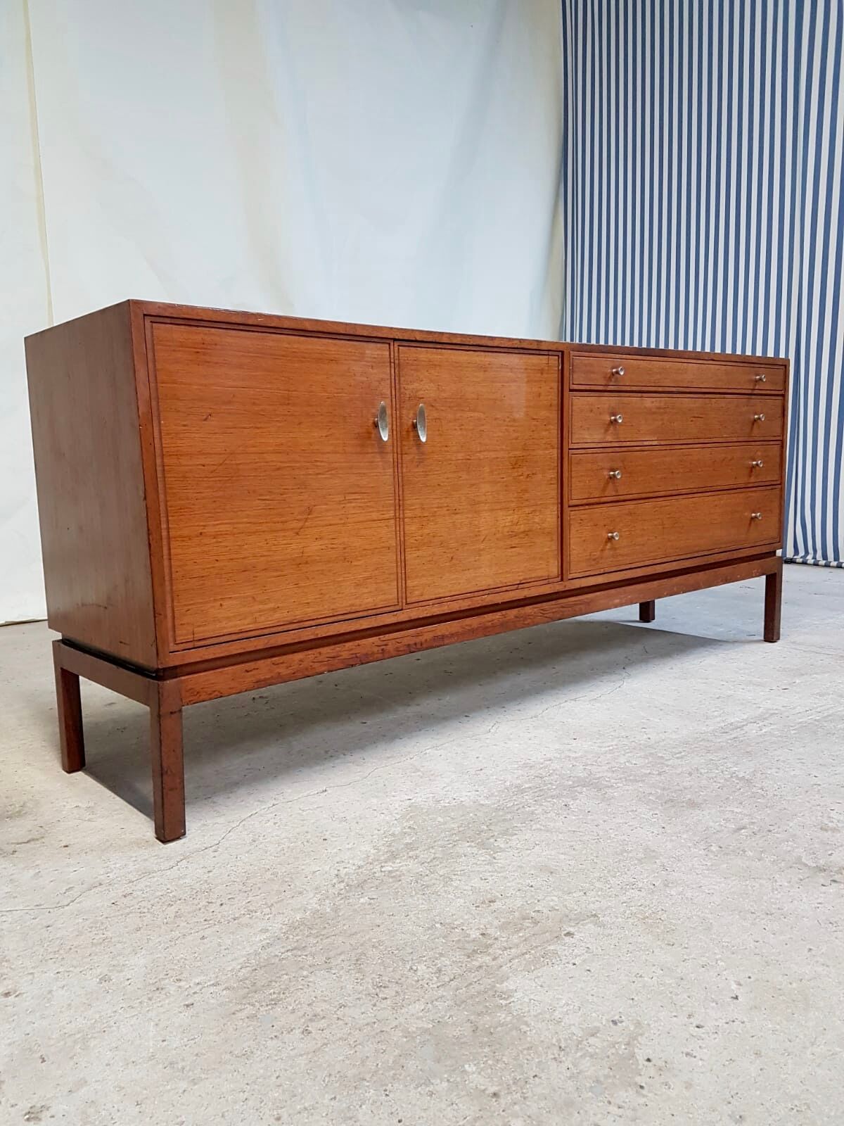 Vtg Mid Century 60s Tola Teak Sideboard Danish Italian Design Retro