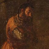 Religious painting The parable of the unfaithful farmer from the 17th century