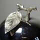 Small vintage Hans Turnwald ice bucket from the 1970s with a silver apple design