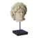 Sculpture tête en pierre reconstituée taillée style antique XIXème