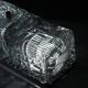 Vintage wall light frosted moulded glass 1970s