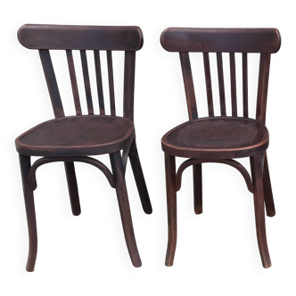 Chaises bistrot Baumann, années 50. (Lot de 2)