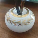Old porcelain inkwell enhanced with gold