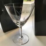 Set of 5 engraved wine glasses star model 50s