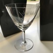 Set of 5 engraved wine glasses star model 50s