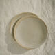 Flat stoneware plate - white