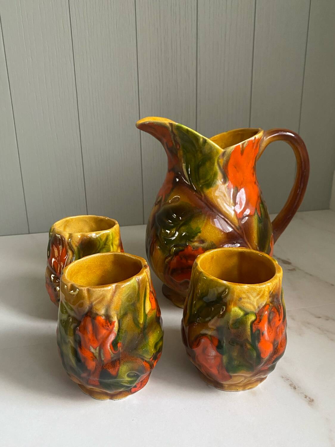 Vintage ceramic cider service