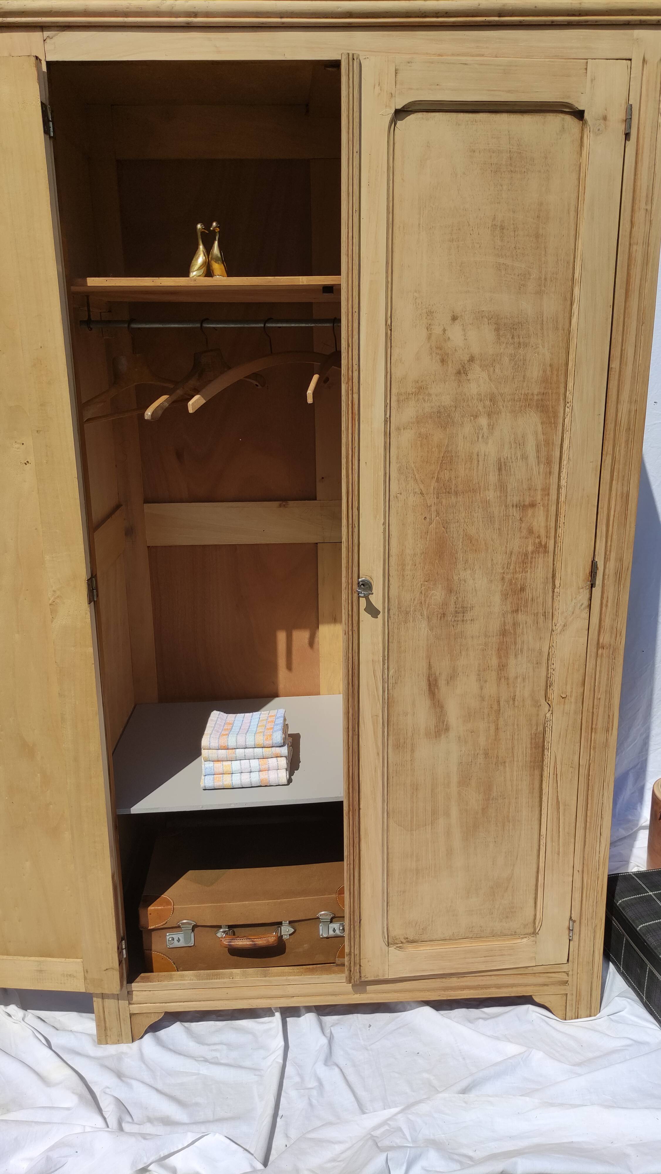 Parisian wardrobe in raw wood