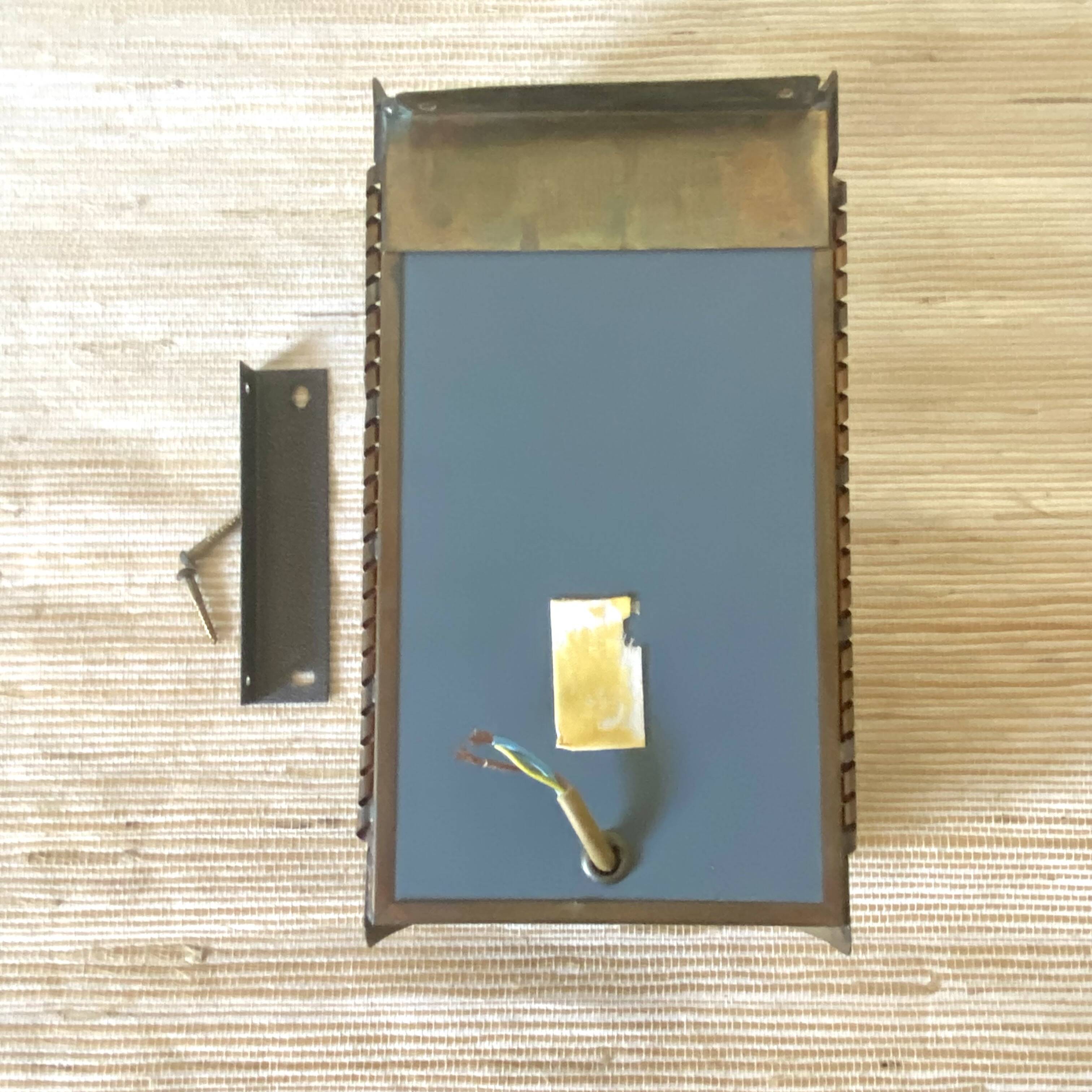 Brass and mirror lantern wall light
