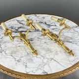 Paire D’appliques En Bronze Doré, Maison Baguès, Style Louis XVI, XXe Siècl