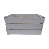 Caisse en bois, solide pour le rangement peinte en blanc