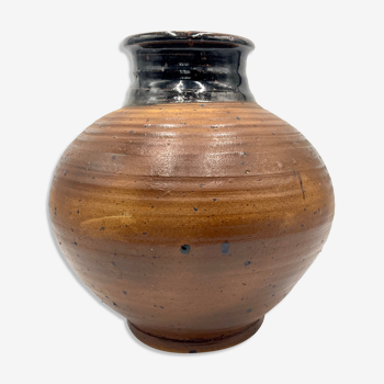 Vase Pierre Dignan 70s Earth Pyritée