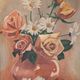 Oil painting on canvas signed H.Simon Bouquet of flowers 1930