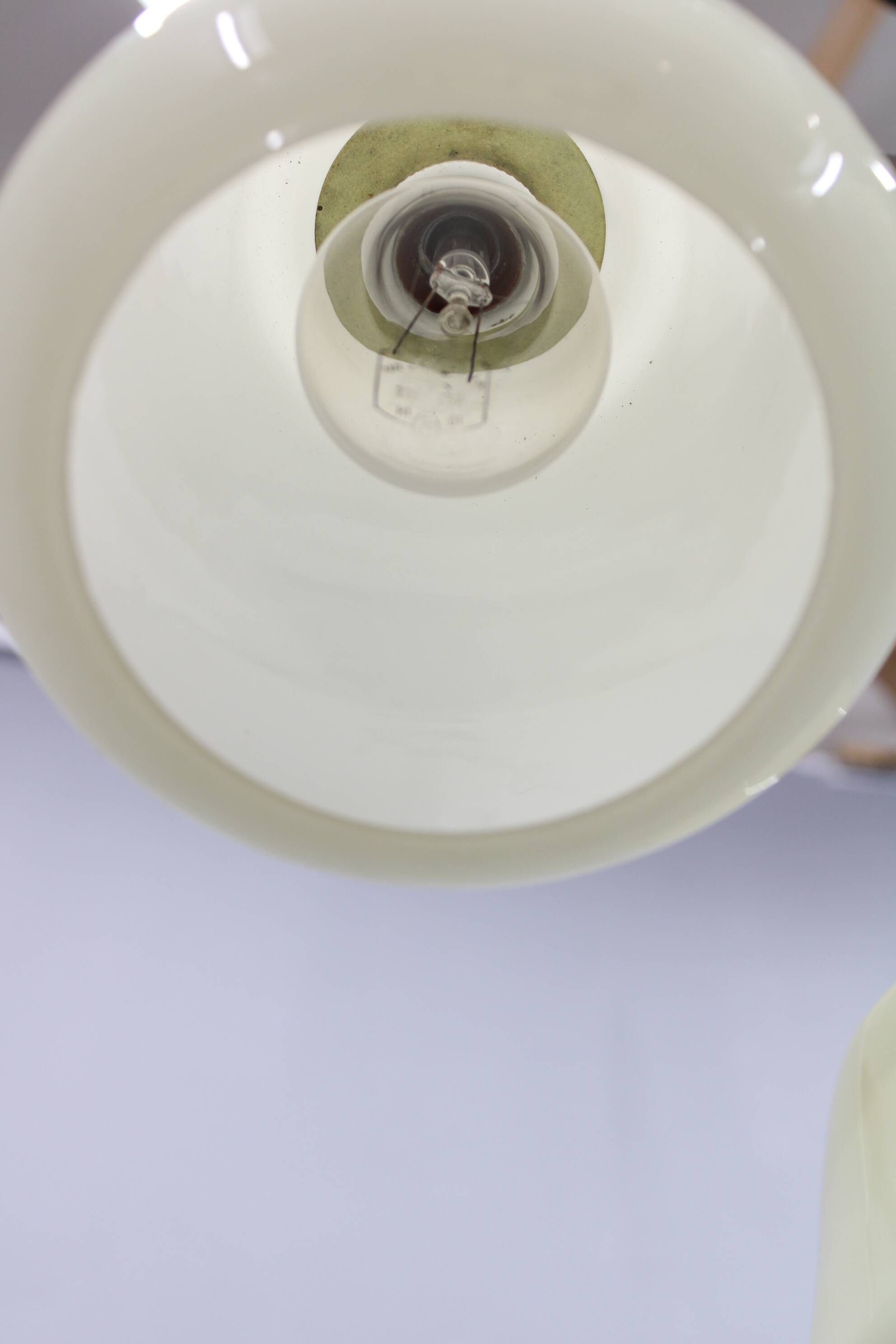 1930s Art Deco Brass Chandelier, Czechoslovakia