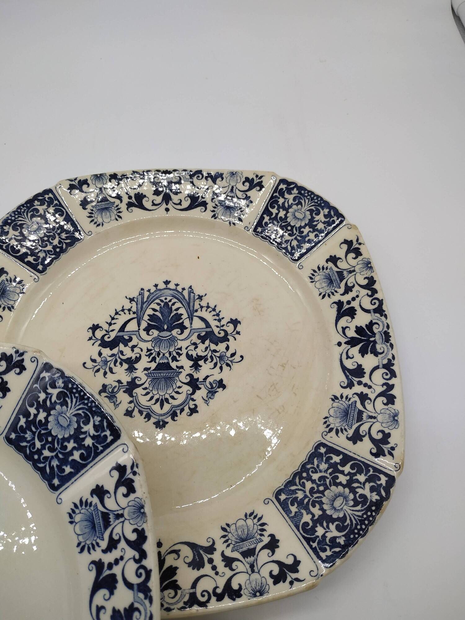 Set of 5 flat plates ibis model of the manufacture of Gien