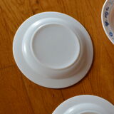 Lot de 6 assiettes dessert opaline vintage