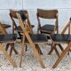 Lot 6 chaises pliantes mid century 60/70 vintage