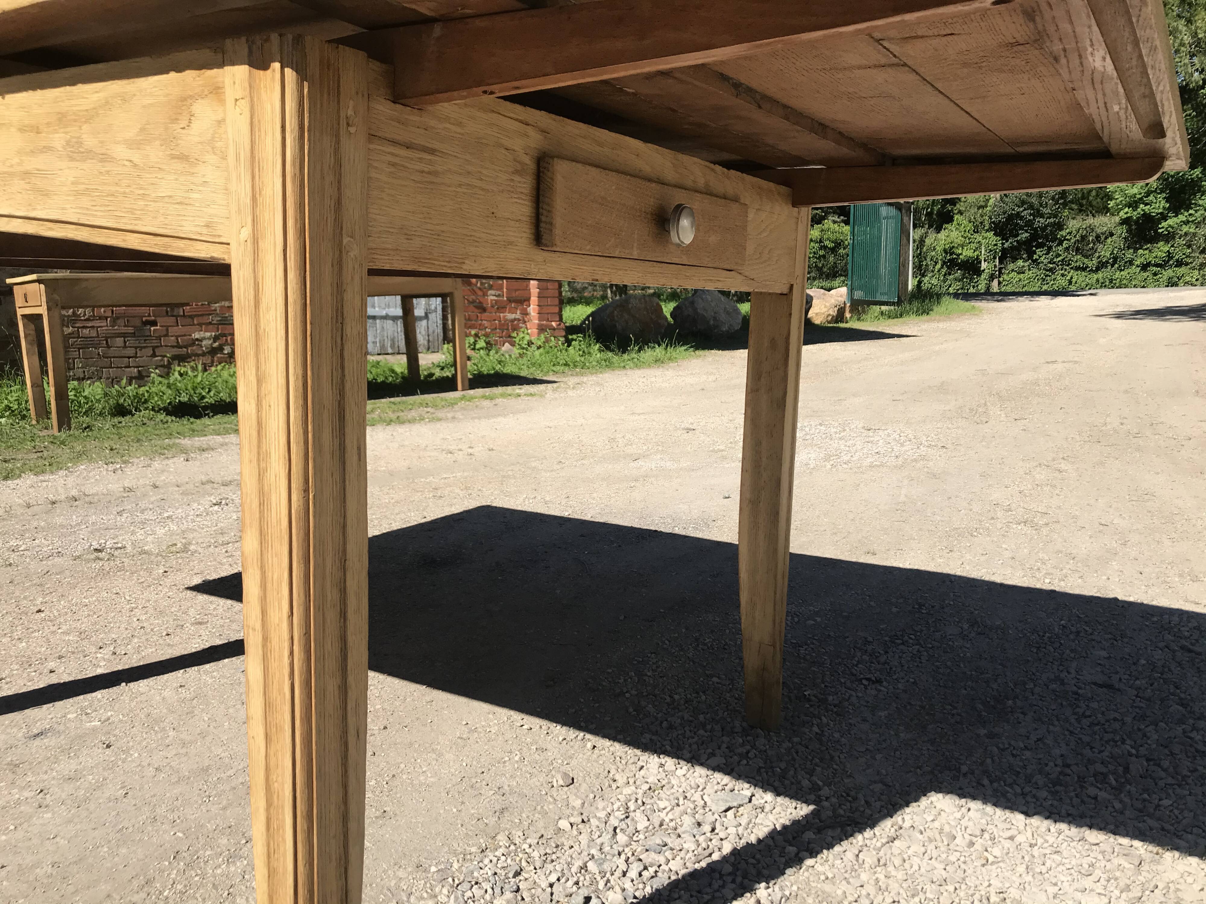 Renovated oak art deco farm table