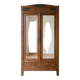 Art Deco wardrobe in solid oak with mirrors