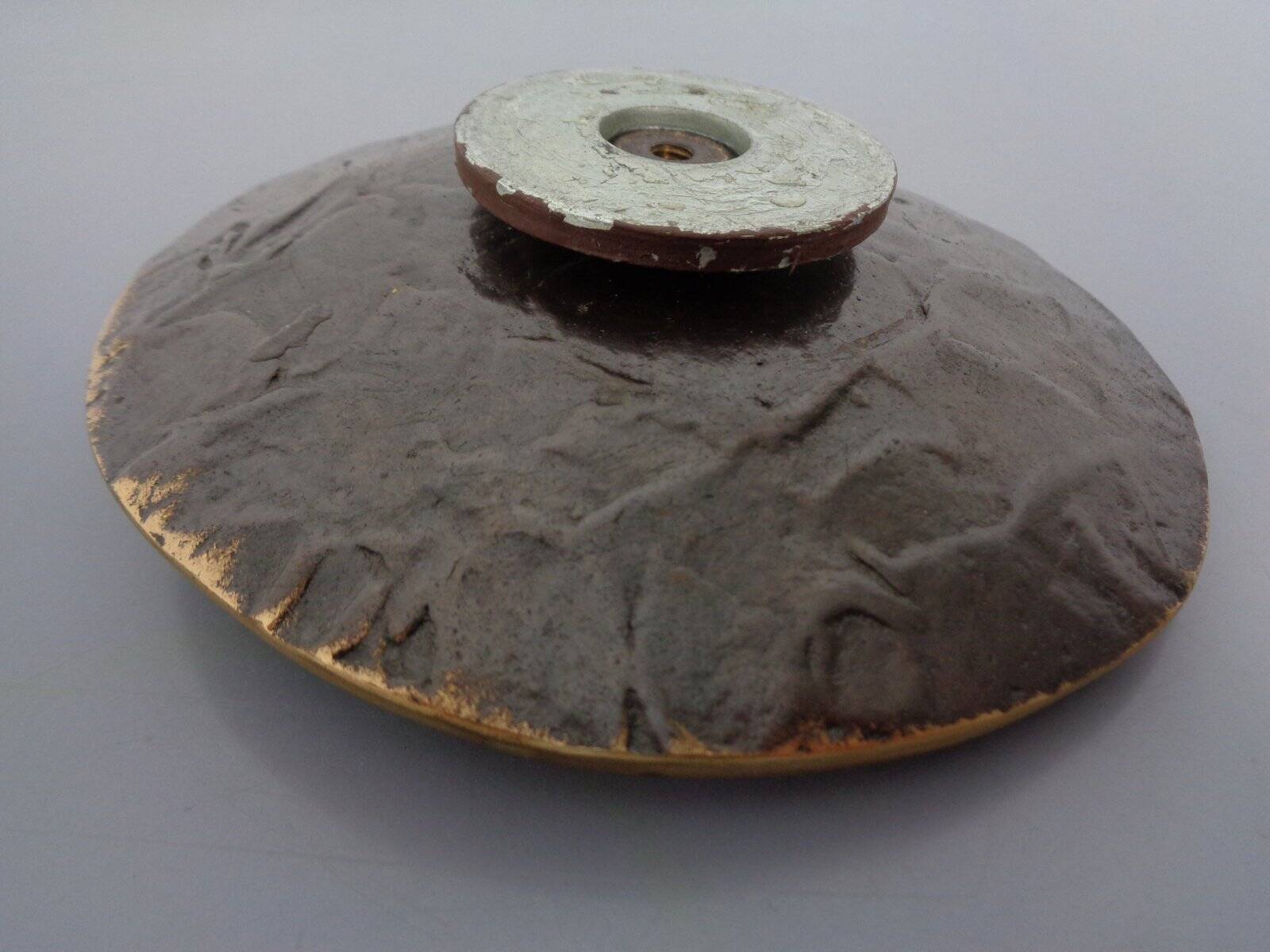 Brutalist Bronze Candleholder, 1960s