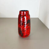 Rare Super Color Crusty Fat Lava Multi-Color Vase Scheurich, Germany WGP, 1970s