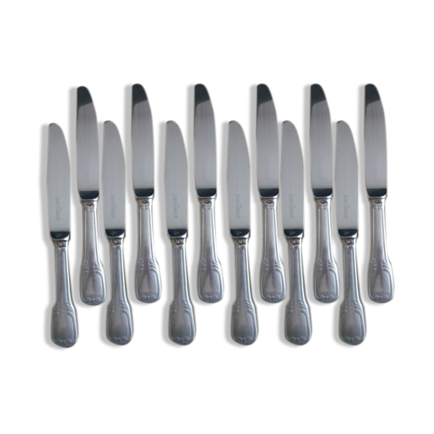 Coffret De 12 Couteaux De Table En Inox - Argenté - Occasion