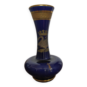 Blue of Tours earthenware vase