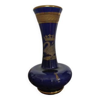 Blue earthenware vase of Tours