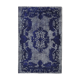 Hand-Knotted Vintage Turkish 1980s 183 cm x 279 cm Blue Rug